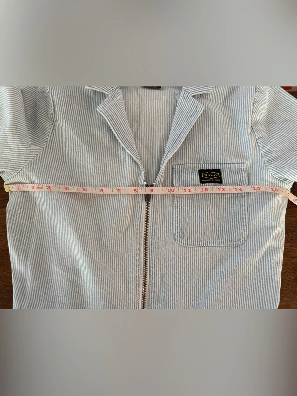 RVCA Striped Boiler Suit Jumpsuit: M